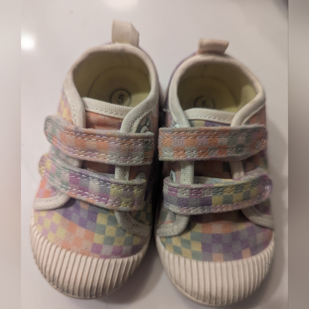 Cat & Jack Multicolor Checkered Kids Sneakers